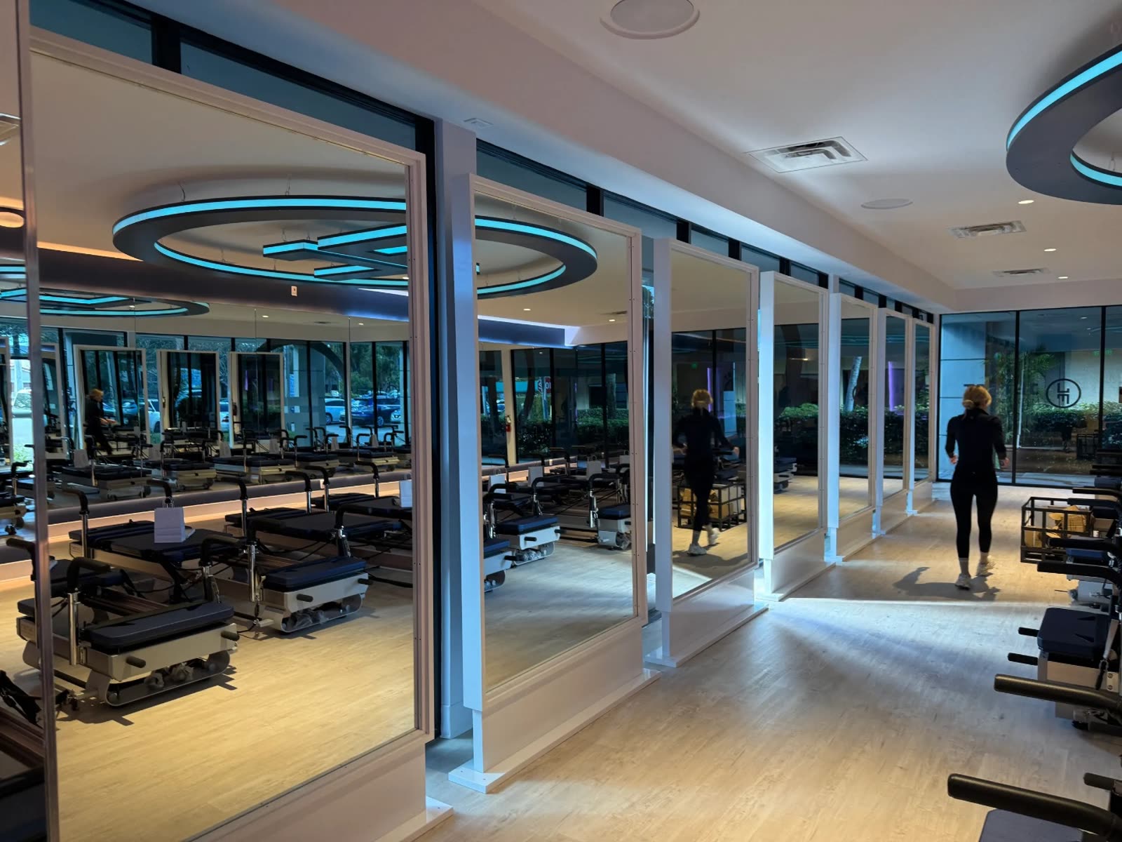 Fitness studio with sleek, contemporary design.