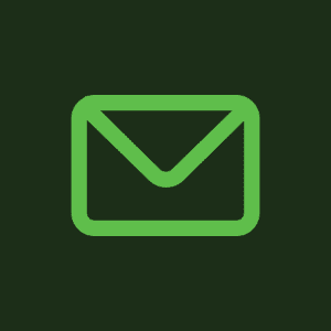 Simple green mail icon design