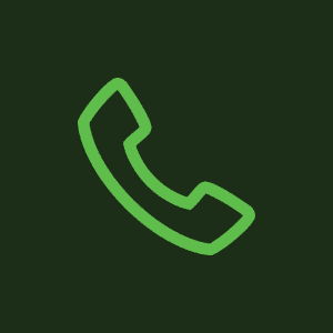 Telephone handset symbol in green